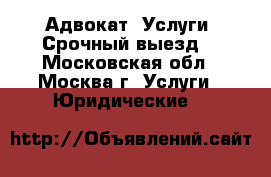 Адвокат. Услуги. Срочный выезд. - Московская обл., Москва г. Услуги » Юридические   